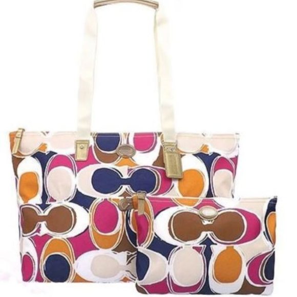 Coach Handbags - NEW COACH WEEKEND TOTE TRAVEL SHOULDER CARRY ALL…